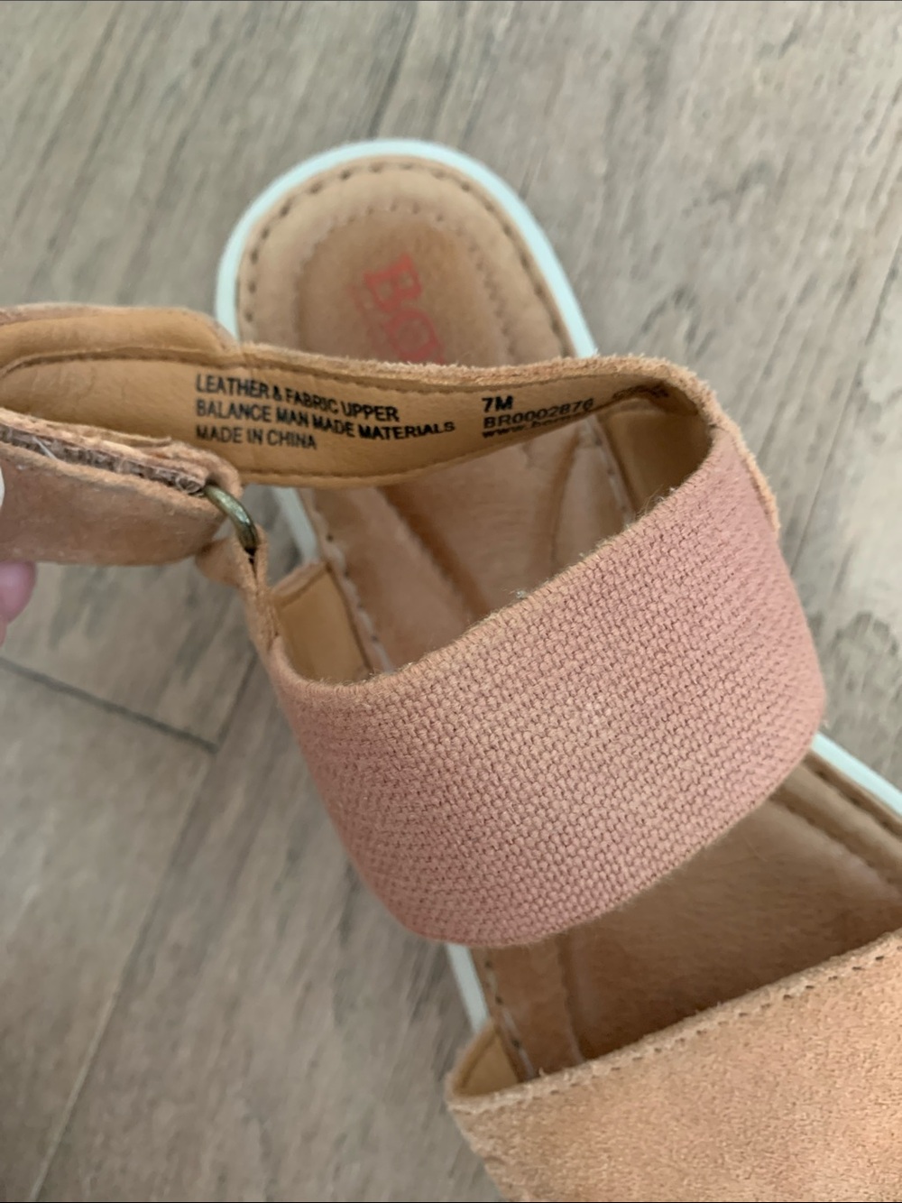 Born Peach Suede & Elastic Strap Sandals Size 7M - Picture 8 of 8